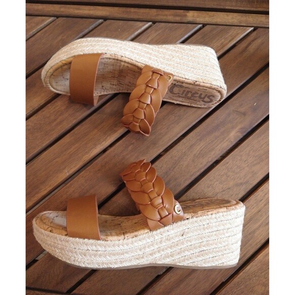 Circus Sam Edelman Boho, Summer, Earthy brown 9 .5 leather espadrilles - Picture 9 of 10